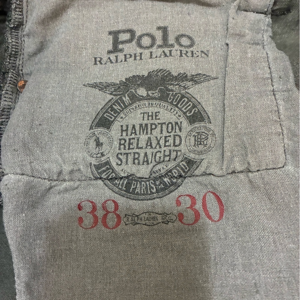 Polo Ralph Lauren Black Denim Jeans with Twill Weave Pre Owned Great Condition - Picture 7 of 13